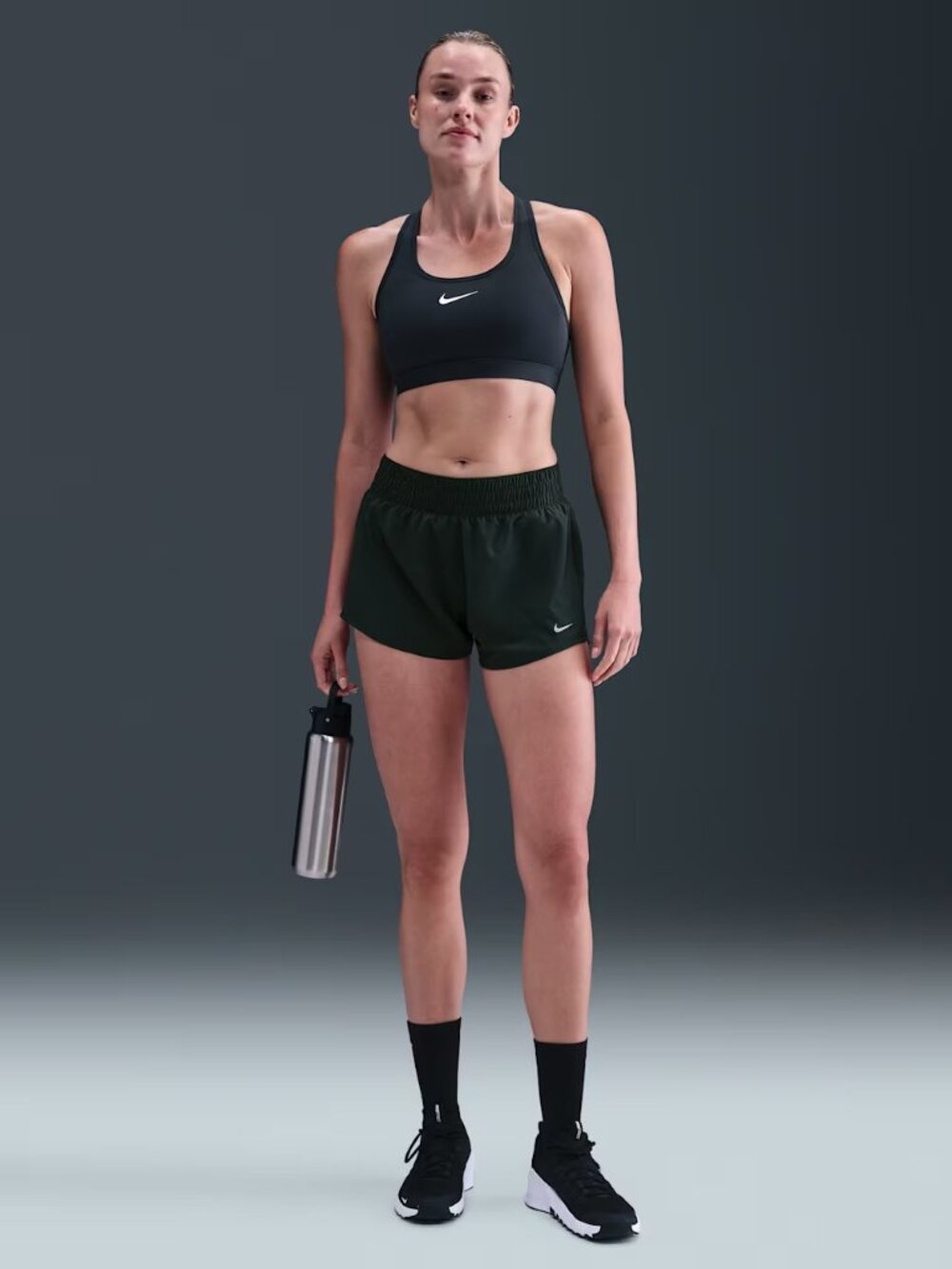 Nike Dri Fit Running Short with Built in Liner Size Small Black
